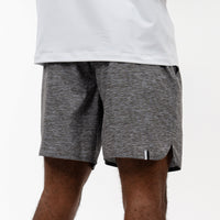 Grit Gym Short | The Haste Heather - Thunder Grey/Charcoal Grey