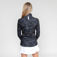 The Plyo Camo Performance Q-Zip | The Plyo Camo - Midnight Black