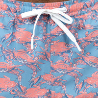 Medley Swim Trunk | The Claws - Stone Blue/Washed Red