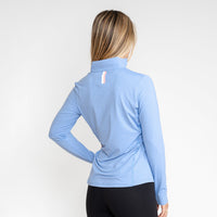 The Heather Performance Q-Zip | Heather - Blue Jay/Frost Blue