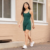 Demi Active Dress | Solid - Ponderosa Green