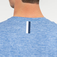 Tailwind Performance Tee | Heather - Bunker Blue/White