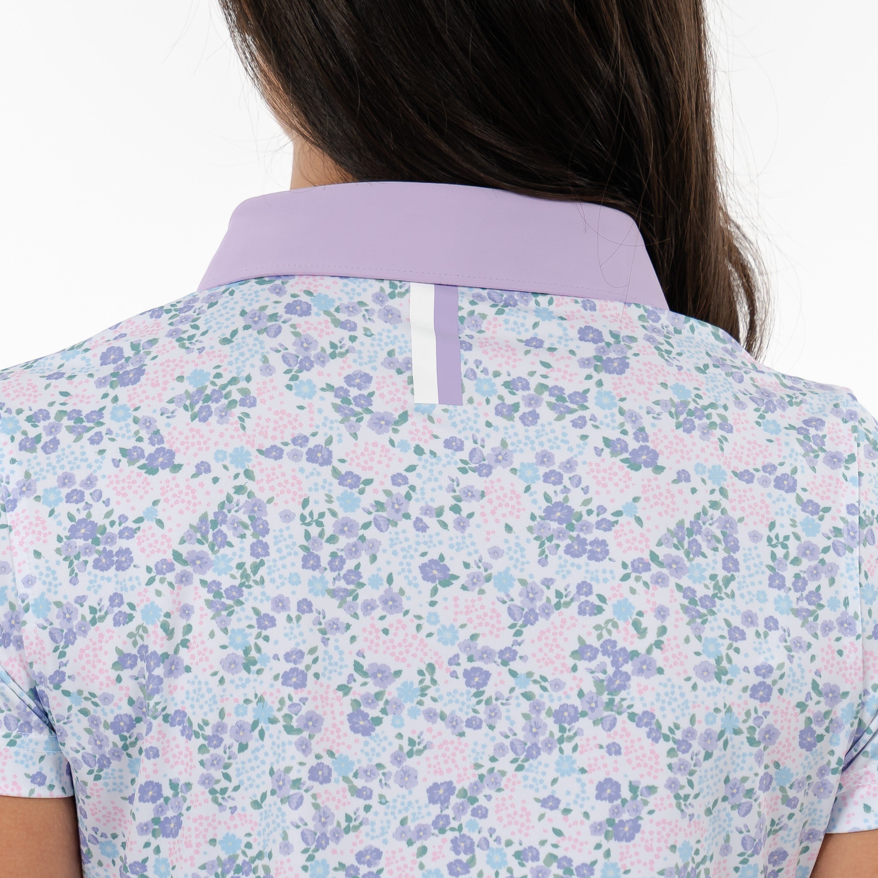 The Veranda Performance Polo | The Veranda - White/Lilac