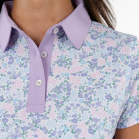 The Veranda Performance Polo | The Veranda - White/Lilac