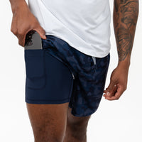 Grit Gym Short | The Barracks Camo - Fleet Navy