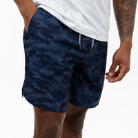 Grit Gym Short | The Barracks Camo - Fleet Navy