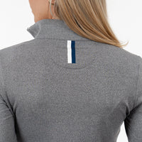 The Heather Performance Q-Zip | Heather - Graphite Grey/White