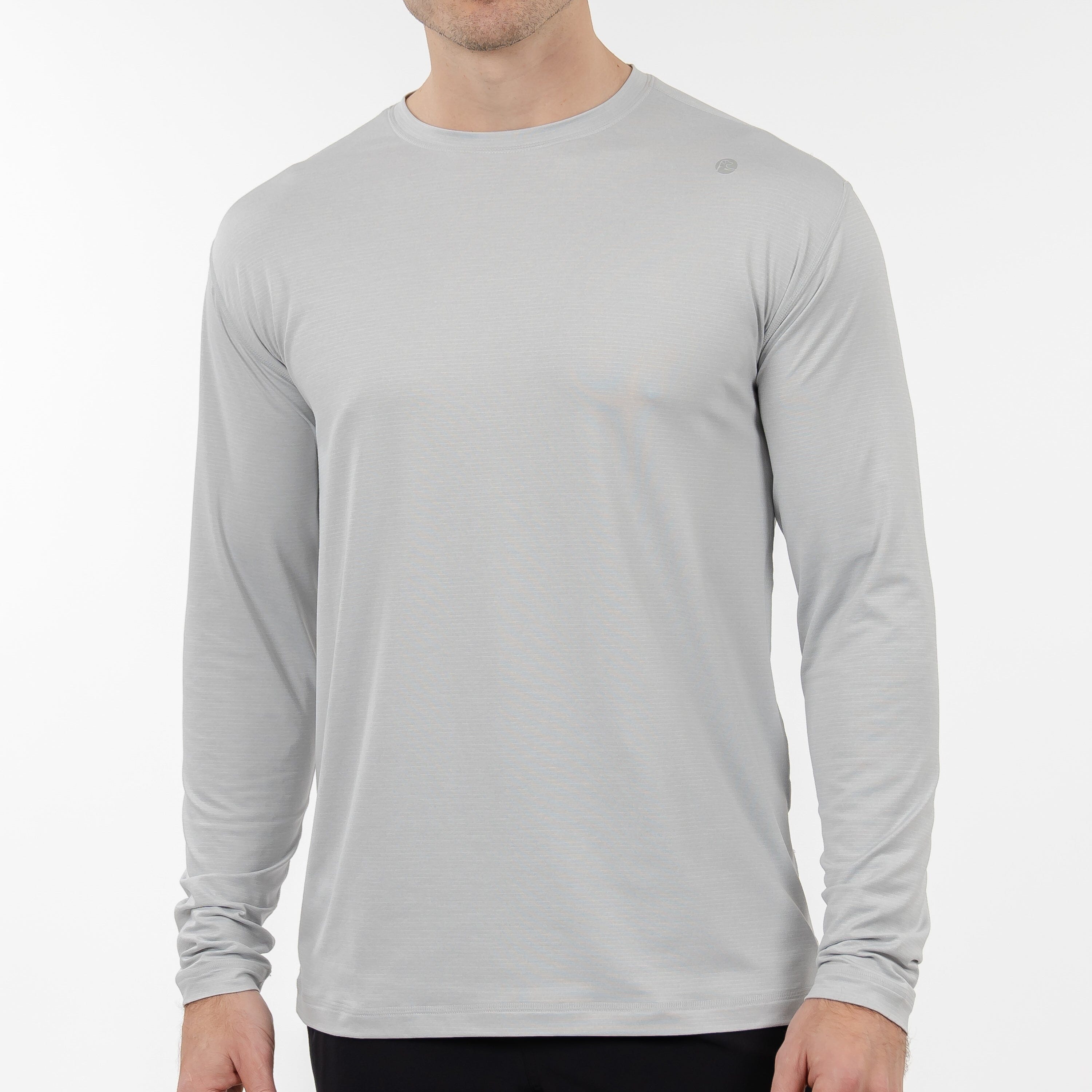 Blitz Tech Long Sleeve Tee | Heather - Stratus Grey/White