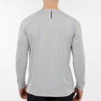 Blitz Tech Long Sleeve Tee | Heather - Stratus Grey/White