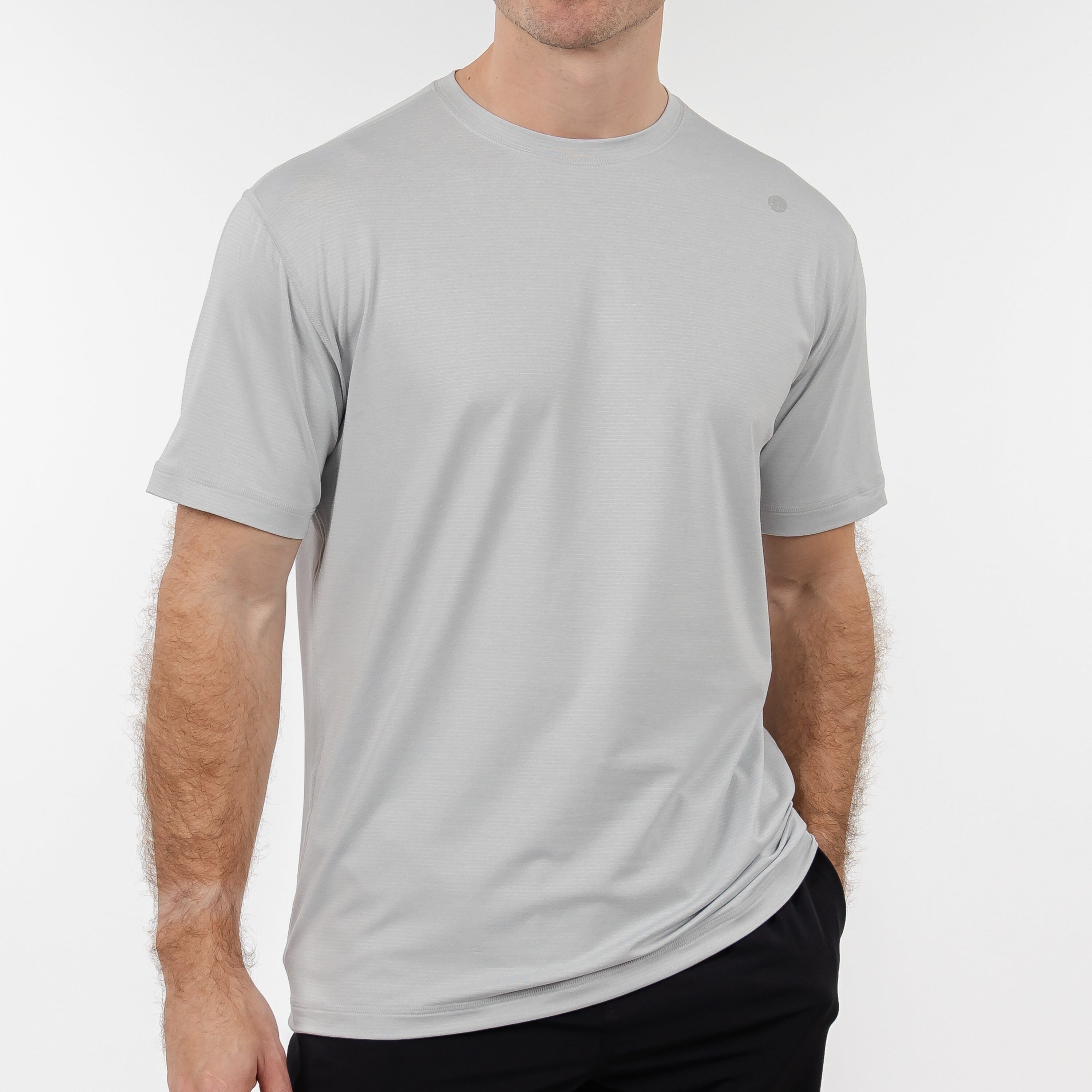 Blitz Tech Tee | Heather - Stratus Grey/White