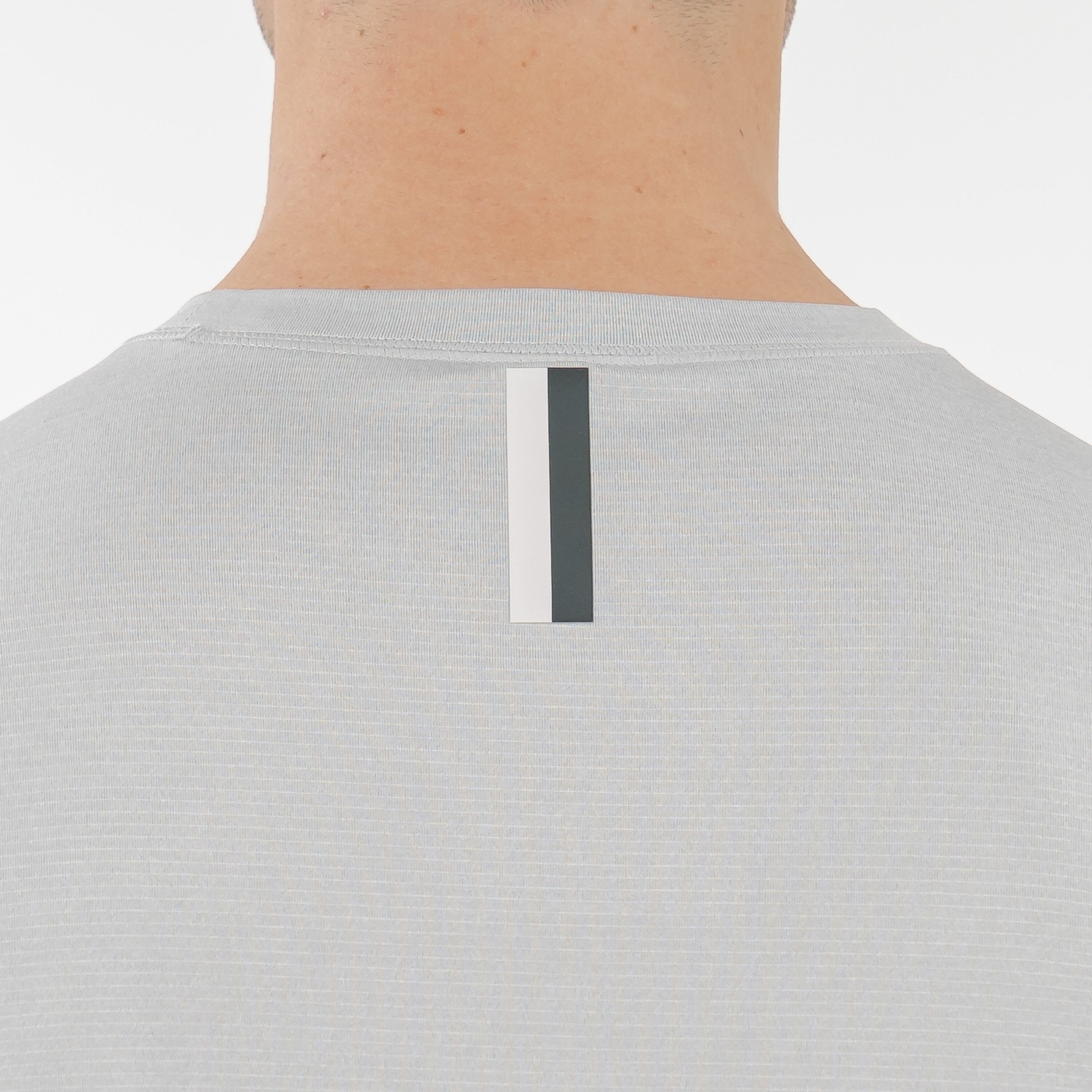 Blitz Tech Tee | Heather - Stratus Grey/White