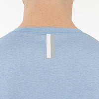 Blitz Tech Long Sleeve Tee | Heather - Ice Pick Blue/White