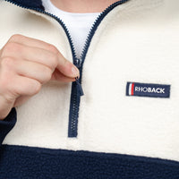 Summit Fleece Pullover | Colorblock - Ivory/Fleet Navy