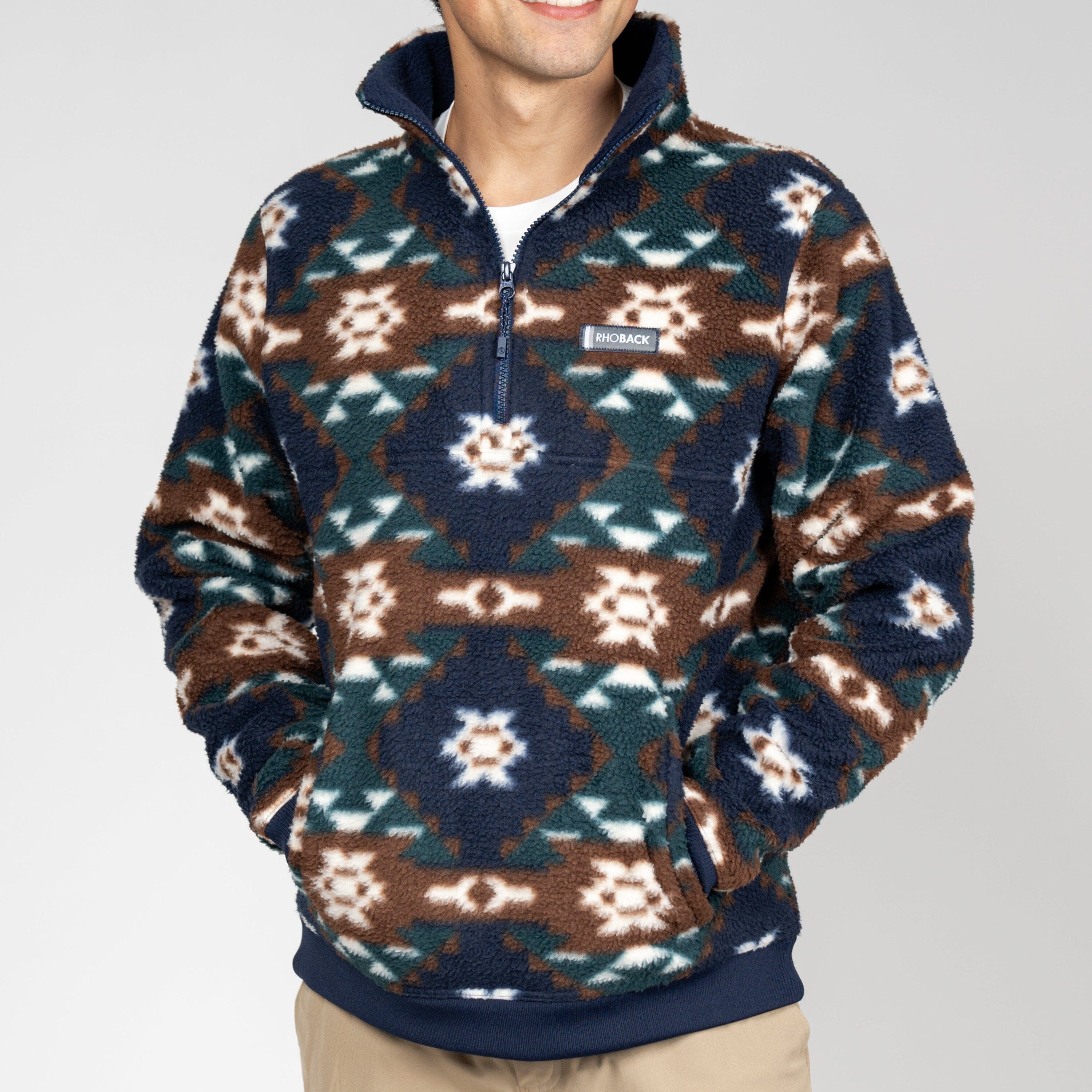 Summit Fleece Pullover | Jackson - Fleet Navy/Saddle Brown