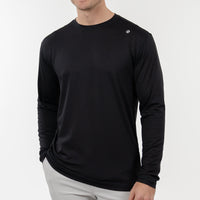 Blitz Tech Long Sleeve Tee | Solid - Midnight Black