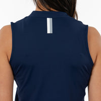 The Solid Sleeveless Zip | Solid - Fleet Navy