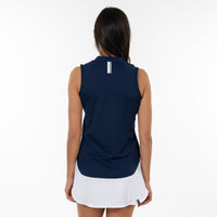 The Solid Sleeveless Zip | Solid - Fleet Navy