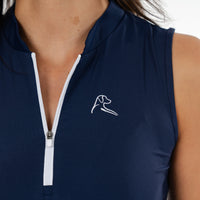 The Solid Sleeveless Zip | Solid - Fleet Navy