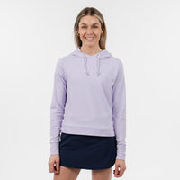 Tempo Performance Hoodie | Heather - Lavender/White