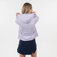 Tempo Performance Hoodie | Heather - Lavender/White