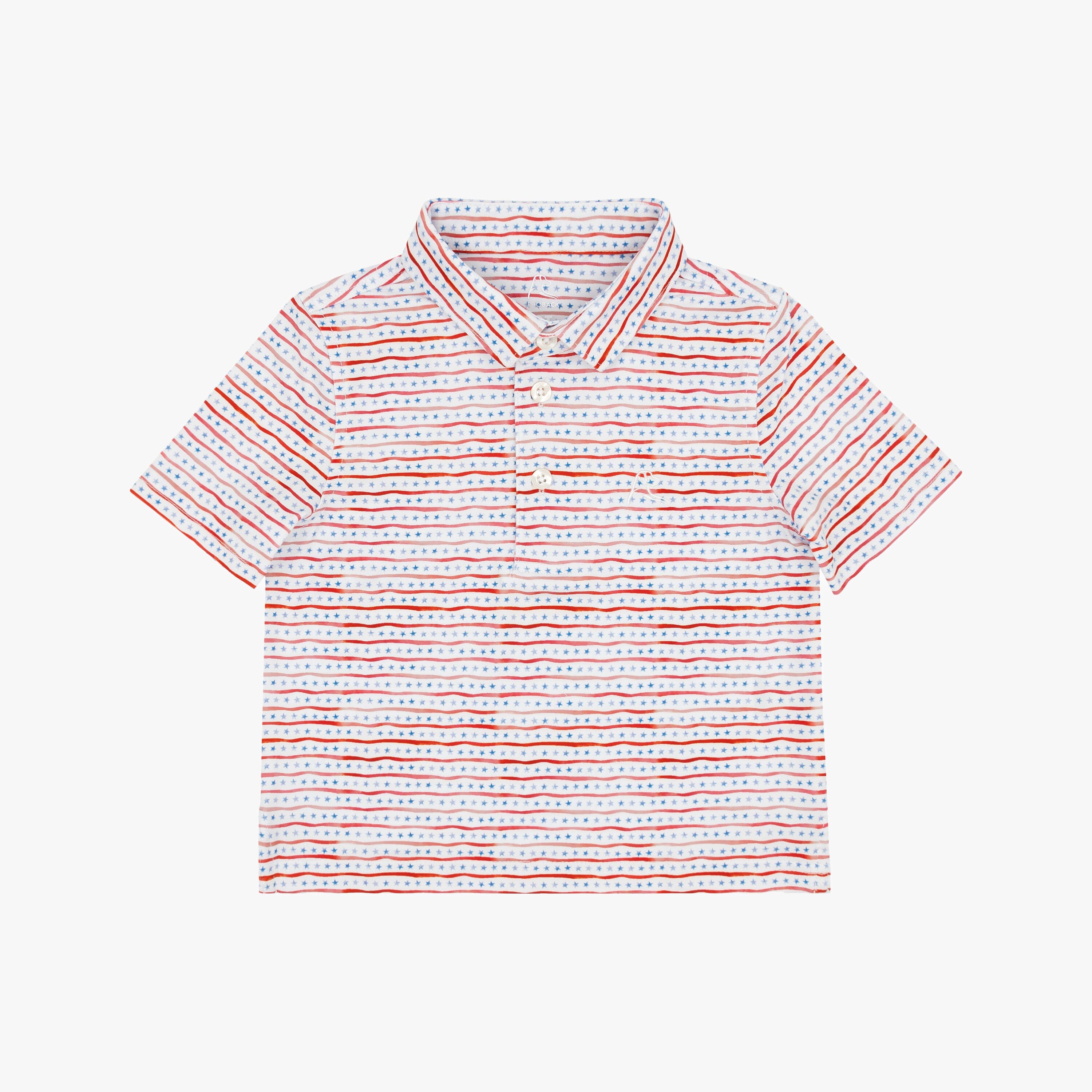 The Lil' Stars And Stripes | Performance Polo | The Stars And Stripes - White/Classic Red - USA