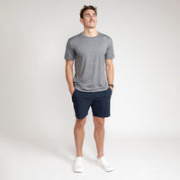 Blitz Tech Tee | Heather - Middie Grey/White