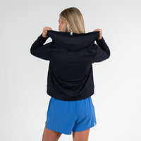 Tempo Performance Full-Zip Hoodie | Solid - Midnight Black