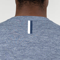 Tailwind Performance Tee | Heather - Slate Blue/White