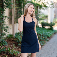 Demi Active Dress | Solid - Midnight Black