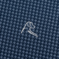 Dogstooth Houndstooth Jacquard Performance Q-Zip | The Dogstooth Houndstooth - Slate Blue/Fleet Navy