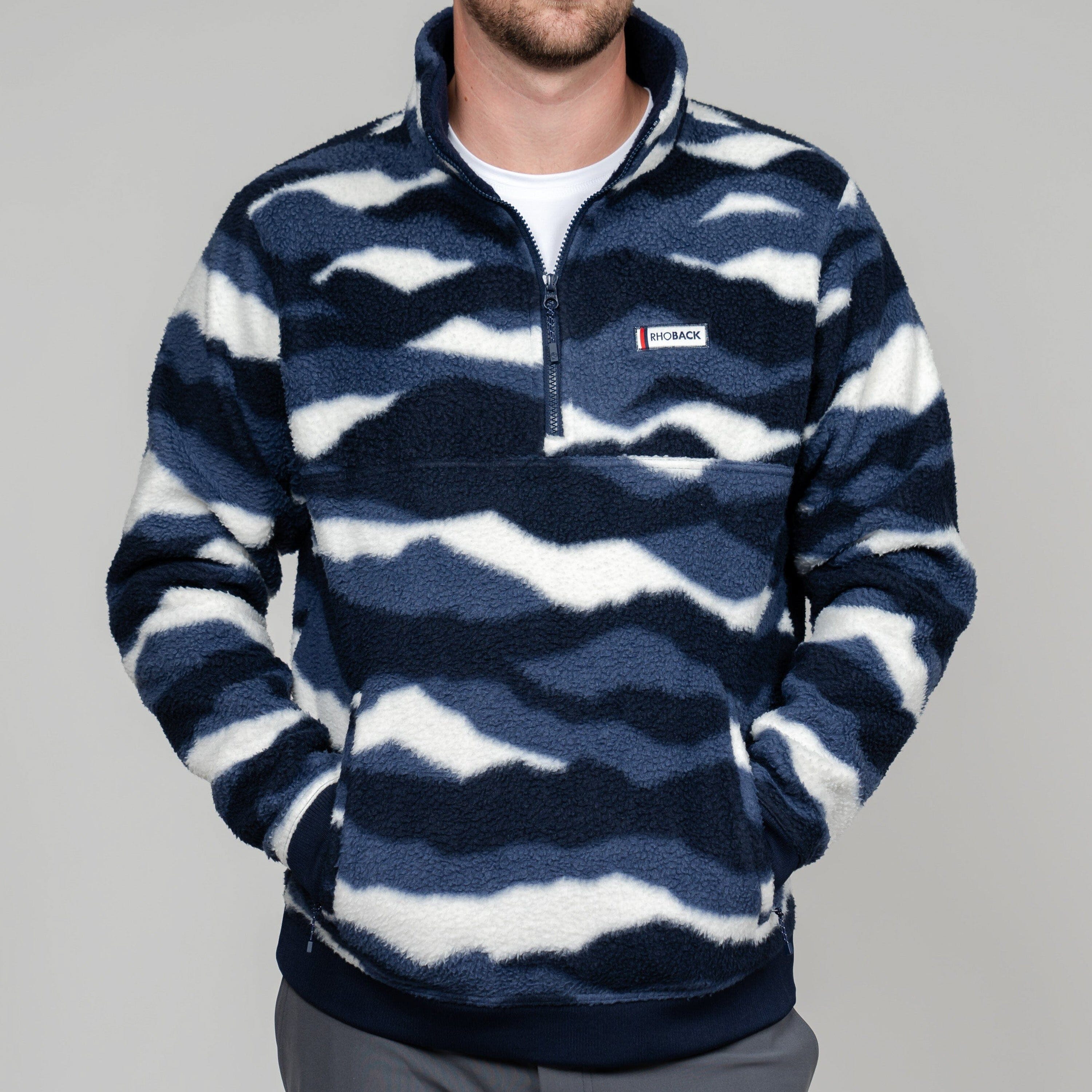 Summit Fleece Pullover | Placid - Fleet Navy/Slate Blue