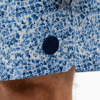 Medley Swim Trunk | The Pool Camo - White/Shoal Blue