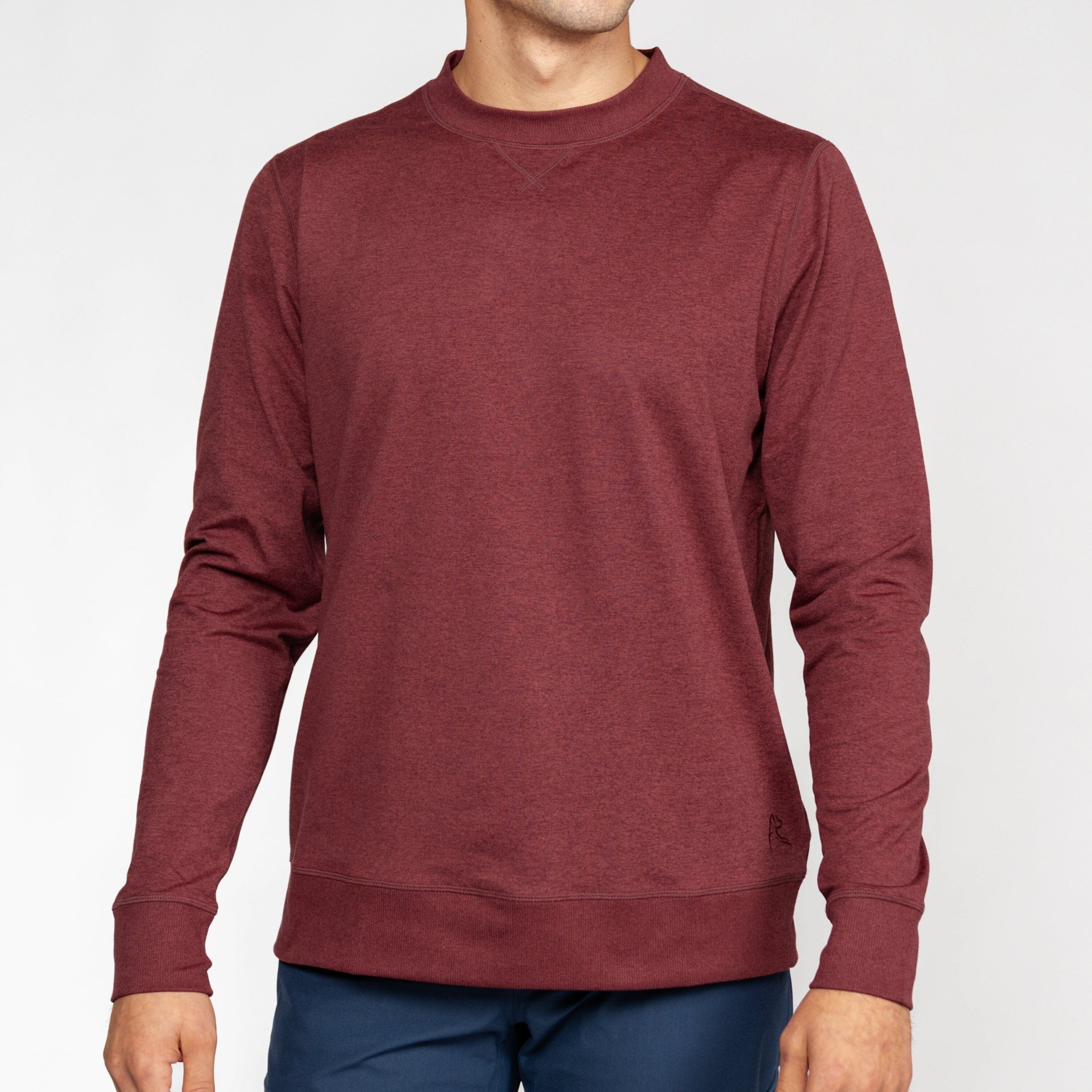 Pace Performance Crew | Heather - Port Red/Merlot | Rhoback