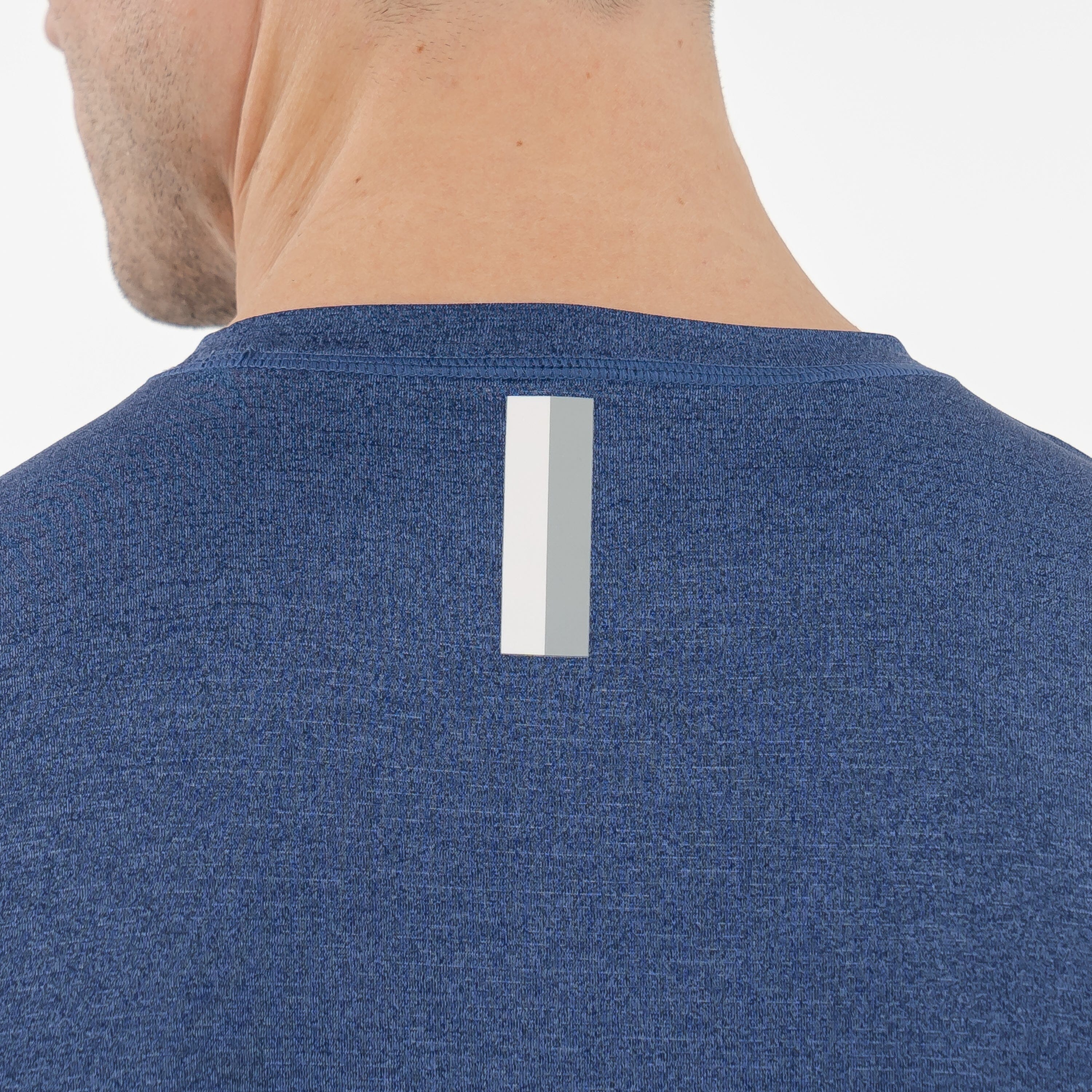 Blitz Tech Long Sleeve Tee | Heather - Deep Navy/Short Stop Blue