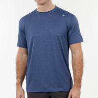 Blitz Tech Tee | Heather - Deep Navy/Short Stop Blue