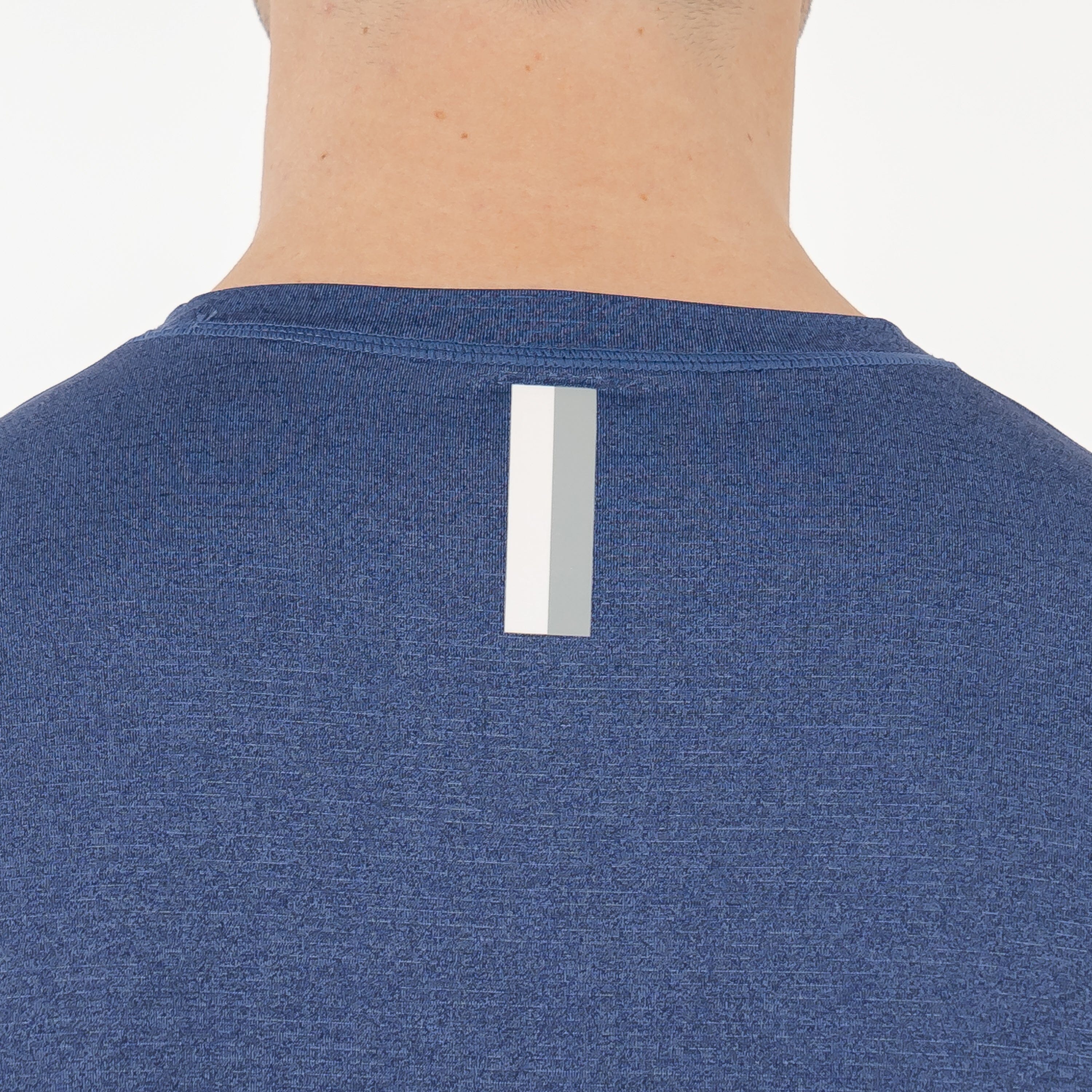 Blitz Tech Tee | Heather - Deep Navy/Short Stop Blue