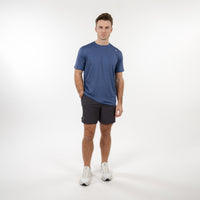 Blitz Tech Tee | Heather - Deep Navy/Short Stop Blue