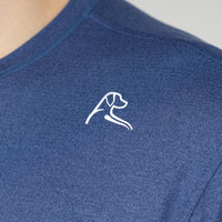 Blitz Tech Long Sleeve Tee | Heather - Deep Navy/Short Stop Blue