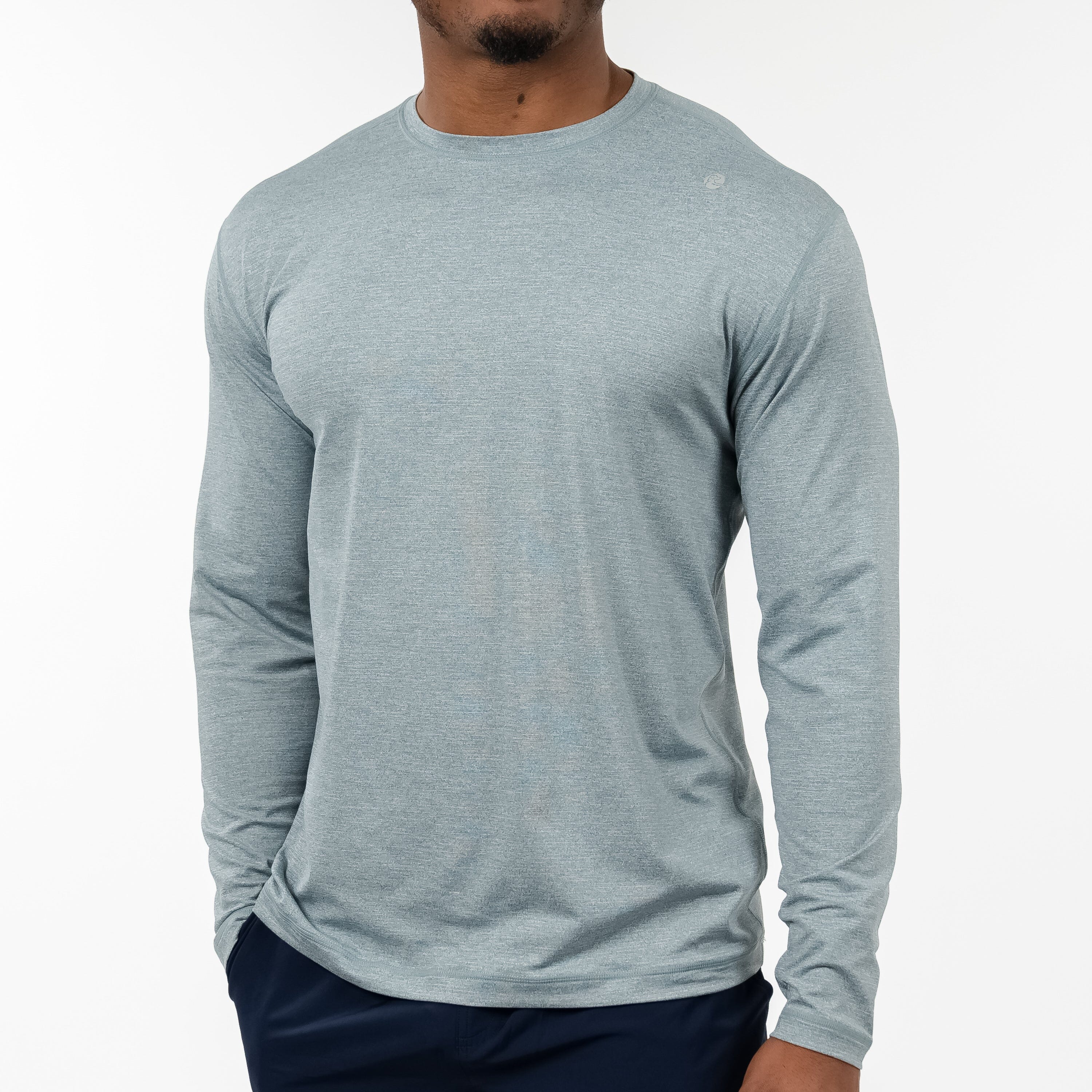 Blitz Tech Long Sleeve Tee | Heather - Stinger Green/White