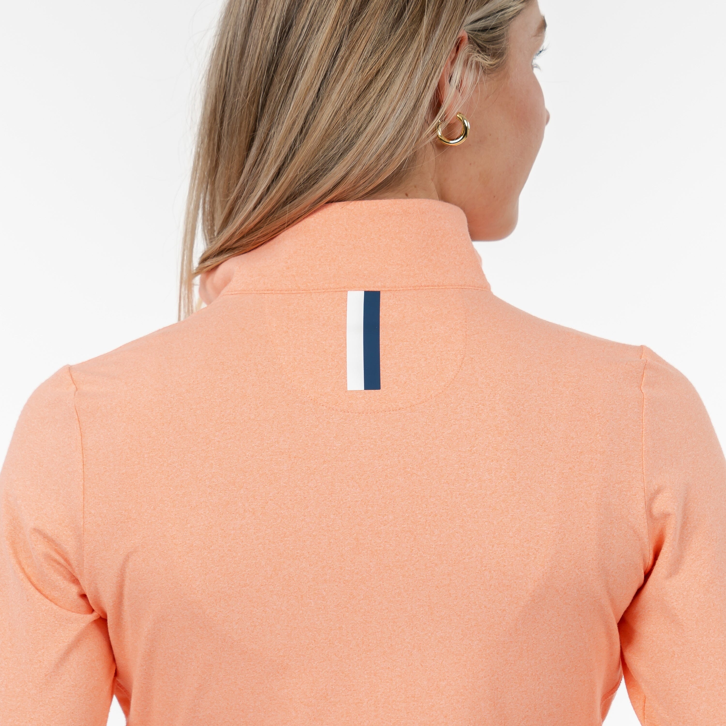 The Heather Performance Q-Zip | Heather - Sunrise/White