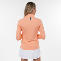 The Heather Performance Q-Zip | Heather - Sunrise/White