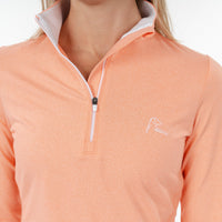 The Heather Performance Q-Zip | Heather - Sunrise/White