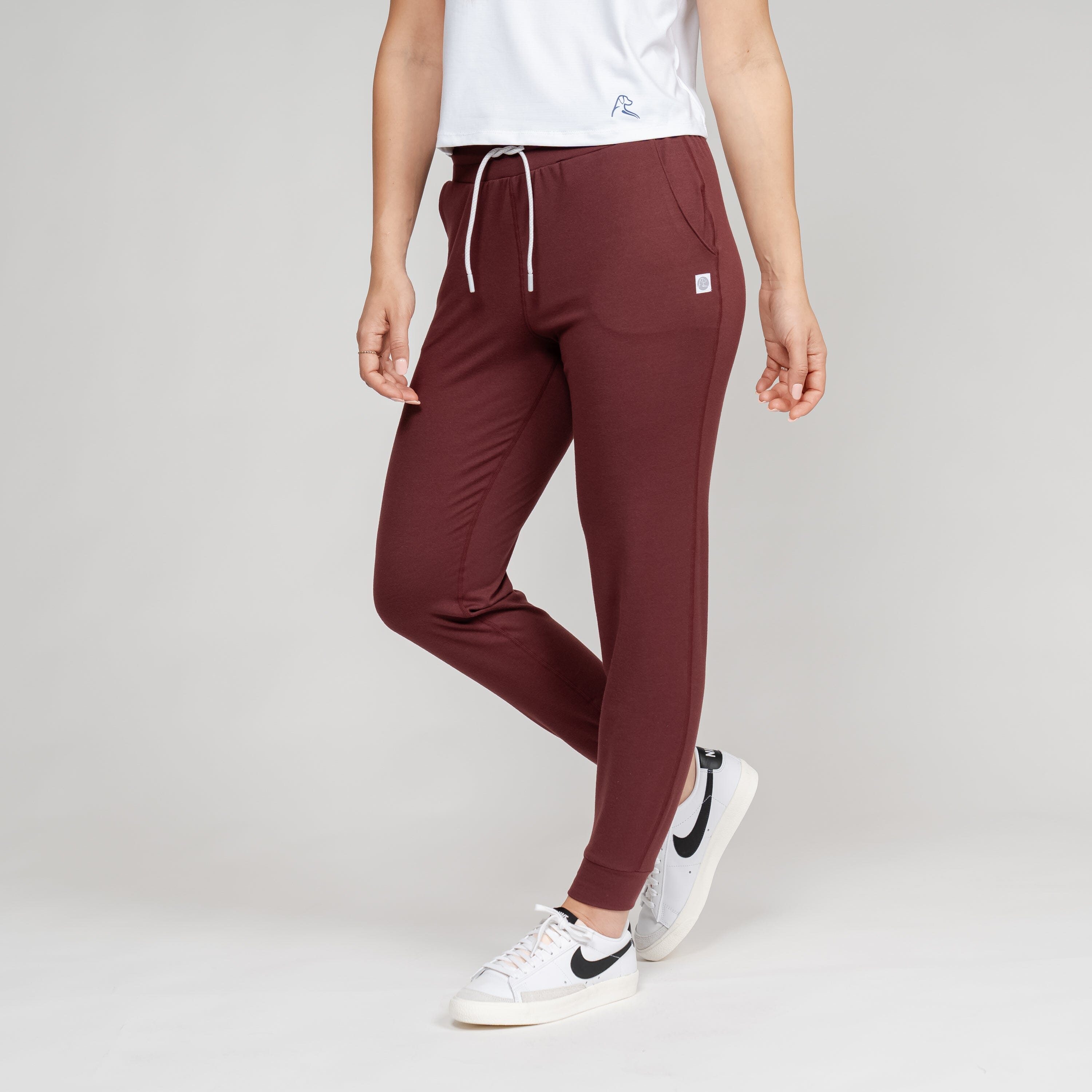 Tempo Performance Jogger, Heather - Bordeaux/Burgundy