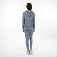 Tempo Performance Hoodie | Heather - Steel Grey/White