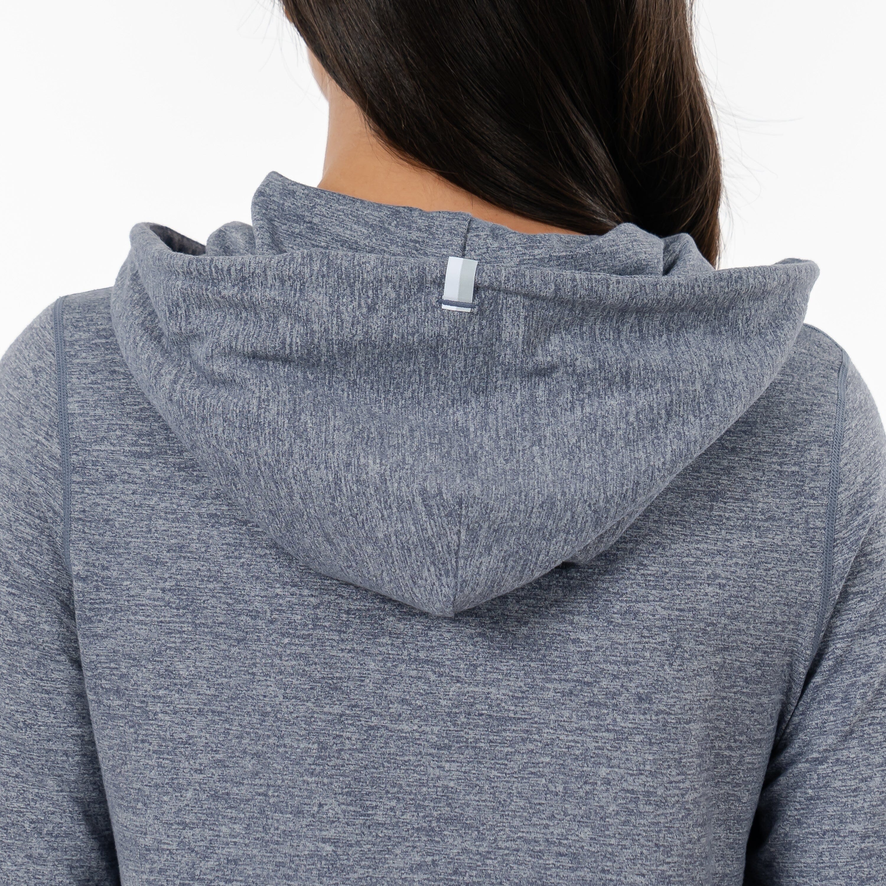 Tempo Performance Hoodie | Heather - Steel Grey/White