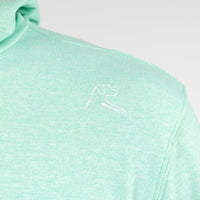 Hesi Performance Hoodie | Heather - Fresh Mint/White