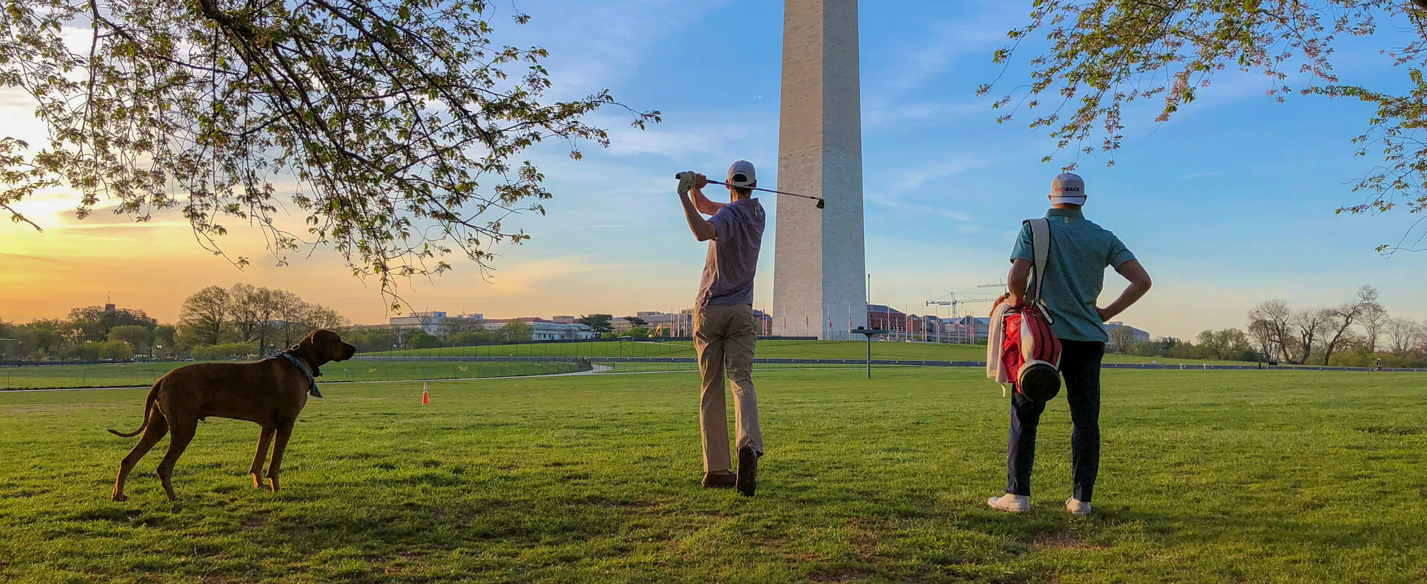 Golfing at the matt