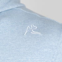 Hesi Performance Hoodie | Heather - Storm Blue/White