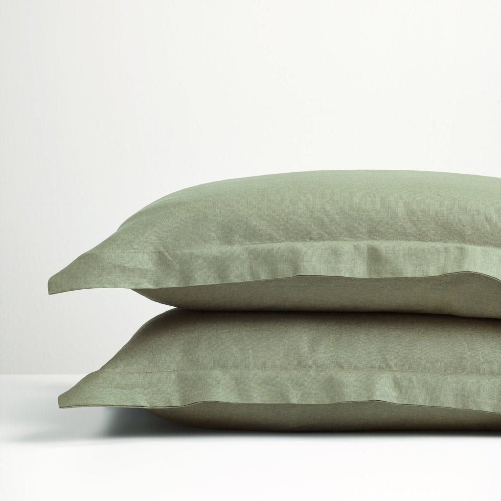 Sage Green linen pillowcases – Thread Design