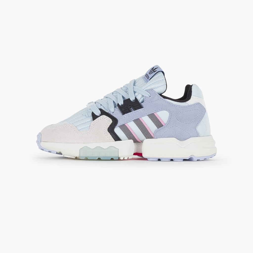 adidas originals zx torsion trainers in white and blue